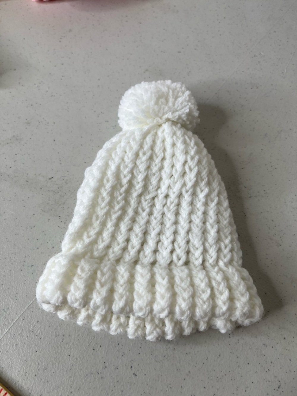 White Newborn beanie